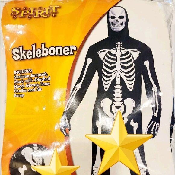 Spirit Halloween Skeleboner Costume One Size Adult Skeleton Pump Phallus INVRM - Picture 1 of 5